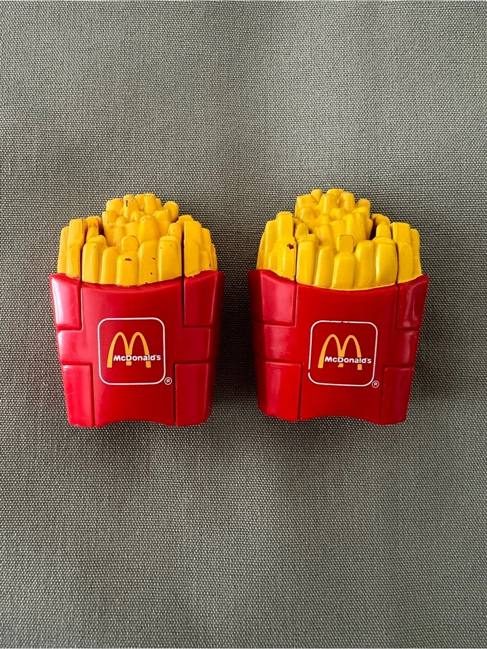 1990 McDonald's Fries Transformer Toy Kids Happy Meal - lot of 2